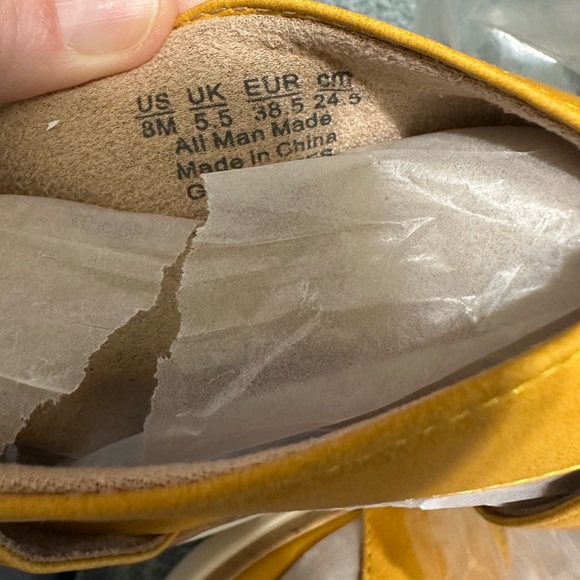 NIB Soul Naturalizer Goodtimes Yellow Wedge Sandals Size 8 - Picture 12 of 12